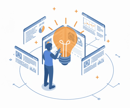 Abstract icon representing an individual